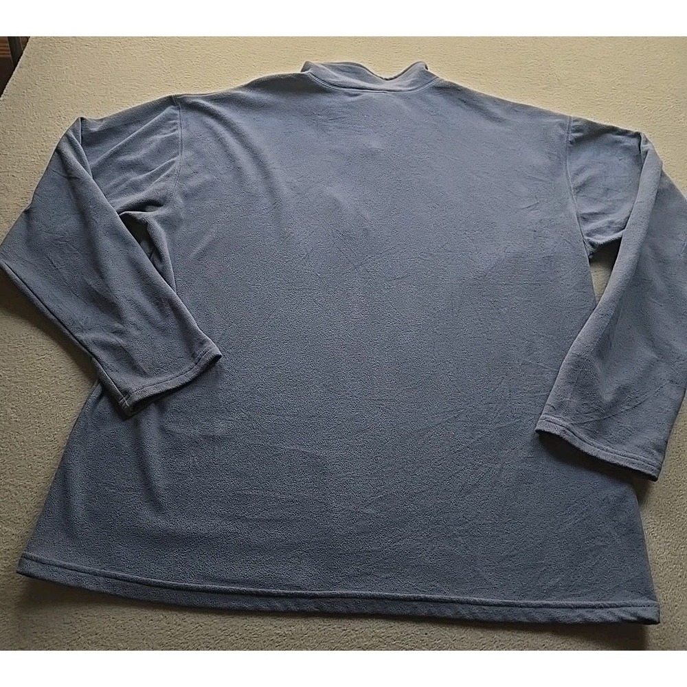 The North Face TKA 100 Fleece Pullover Sweater Men's L‎ Blue 1/4 Zip Lightweight - Picture 5 of 11